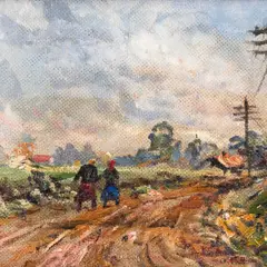 Eduard Kutsar, Külatee, 1947, Õli, masoniit