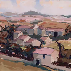 Juhan Nõmmik, Talu Carcassonnes, 1950ndad, Guašš, paber