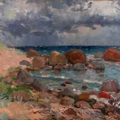 Richard Sagrits, Laikme neem, 1946, Õli, lõuend