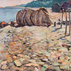 Olev Subbi, Toila rand, 1959, Õli, kartong