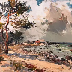 Richard Uutmaa, Eisma maastik, 1963, Õli, lõuend