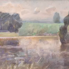 Lembit Saarts, Ropka järv, 1993, Õli, papp