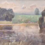 Lembit Saarts, Ropka järv, 1993, Õli, papp