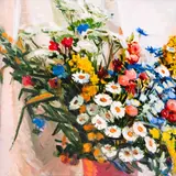 Viktor Leškin, Põllulilled, 1988, Õli, lõuend