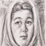 Eduard Wiiralt, Eesti neiu, 1942, Pliiats, paber