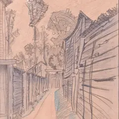 Eduard Wiiralt, Agul, 1920, Pliiats, akvarell, paber