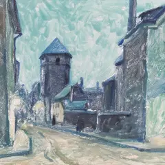 Märt Bormeister, Tallinn. Õhtne Suurtüki tänav I, 1962, Monotüüpia