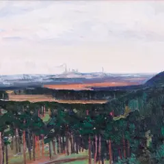 Salme Rida, Vaade Harku mägedele, 1945 - 1955, Õli, papp