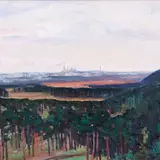 Salme Rida, Vaade Harku mägedele, 1945 - 1955, Õli, papp