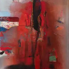 Tiit Pääsuke, Rahvariie III (Mustjala ainetel), 1989, Õli, lõuend