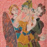 Endel Kõks, Kübara ost, 1962, Õli, segatehnika, lõuend