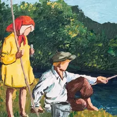 Boris Ninemäe, Kahekesi kalal, 1960 - 1970ndad, Õli, lõuend