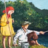 Boris Ninemäe, Kahekesi kalal, 1960 - 1970ndad, Õli, lõuend