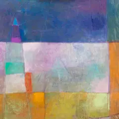 Rein Kelpman, Torn jõe ääres, 1997, Õlipastell, segatehnika, paber