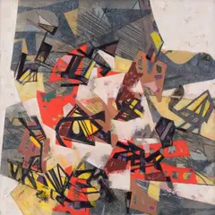 Endel Kõks, Abstraktne, 1960, Õli, lõuend