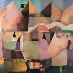 Rein Kelpman, Rajad mägedes, 1986, Õli, lõuend
