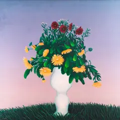 Toomas Vint, Vaas lilledega, 1993, Õli, lõuend
