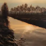 Aili Vint, Õhtune kraav, 1982, Õli, lõuend
