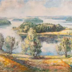 Aleksander Vardi, Pühajärve maastik, 1930ndad, Õli, lõuend