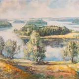 Aleksander Vardi, Pühajärve maastik, 1930ndad, Õli, lõuend
