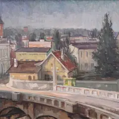 Juhan Püttsepp, Tartu vaade sillaga, 1938, Õli, lõuend