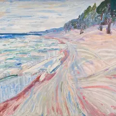 Väino Paris, Pirita rand, 1969, Õli, papp