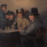Oskar Hoffmann, Kõrtsilauas, 1888, Õli, puitplaat