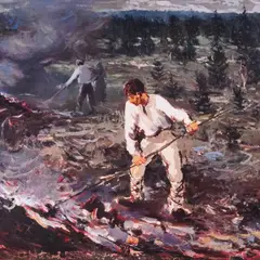 Richard Uutmaa, Alepõletajad, 1943, Õli, lõuend