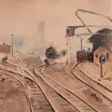 Karl Burman juunior, Vedurite vallamaja esine, 1940, Akvarell (kleebitud papile)