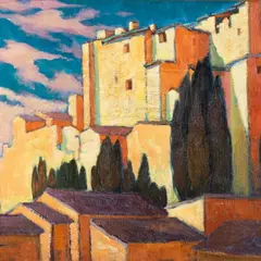 Roman Nyman, Hispaania linnavaade (Cuenca), 1923 - 1926, Õli, lõuend