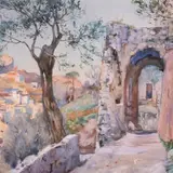 Karl Alexander von Winkler, Ravello, 1903, Akvarell, guašš, paber