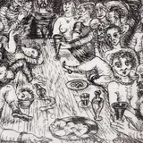 Eduard Wiiralt, Sööming (Orgia), 1928, Ofort