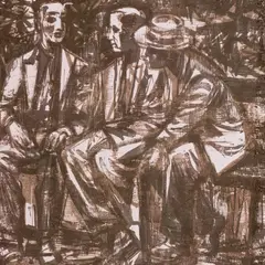 Erich Pehap, Mehed vestlemas, 1961, Vineerilõige