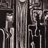 Heldur Laretei, Noored II, 1968, Linoollõige