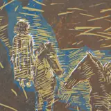 Peeter Mudist, Valib hobust, 2002, Linoollõige