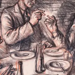 Erich Pehap, Lauas, 1947, Pastell, paber
