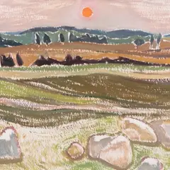 Ellen Polli, Õhtu, 1966, Õli, papp