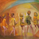 Edgar Valter, Ringmäng, 1969, Õli, tempera, papp
