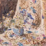 Linda Kits-Mägi, Karikakrad vaasis, 1979, Õli, lõuend papil