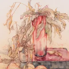Naima Neidre, Natüürmort merikarpidega, 1982, Akvarell