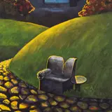 Jaan Paavle, Iste tee ääres unenäolinna, 1989, Guašš, paber