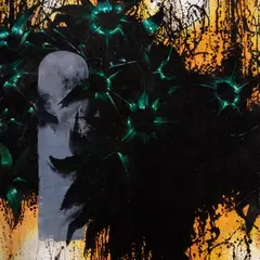 Jüri Palm, Kurjad lilled, 1993, Õli, lõuend