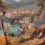 Karl Alexander von Winkler, Sorrento vaade, 1903, Õli, lõuend papil