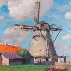 Andrei Jegorov, Maastik veskiga, 1927, Õli, lõuend