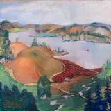 Eduard Ahas, Maastik, 1920ndad, Pastell, paber