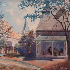 Nigul Espe, Verandal, 1930ndad, Akvarell, paber papil
