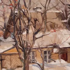 Viktor Leškin, Maja, 1942, Õli, vineer