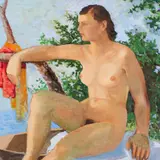 August Luiga, Akt, 1940ndad, Õli, lõuend