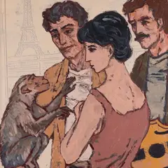 Endel Kõks, Seltskond Pariisis, 1965, Õli, lõuend