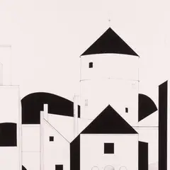 Leonhard Lapin, Vana Tallinn II, 2002, Litograafia